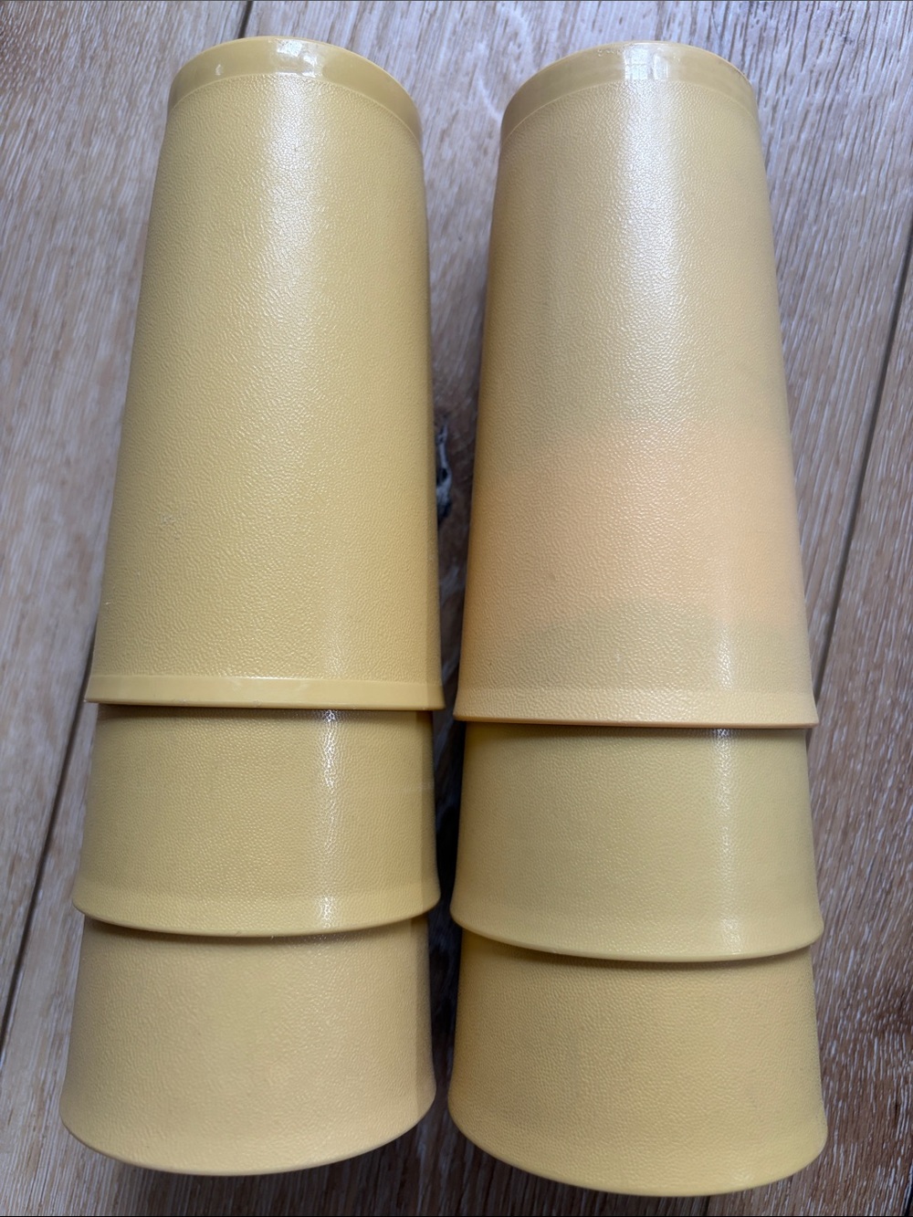 Vintage Tupperware Harvest Gold Tumblers 12 Oz Set Of 6 Tumblers #873